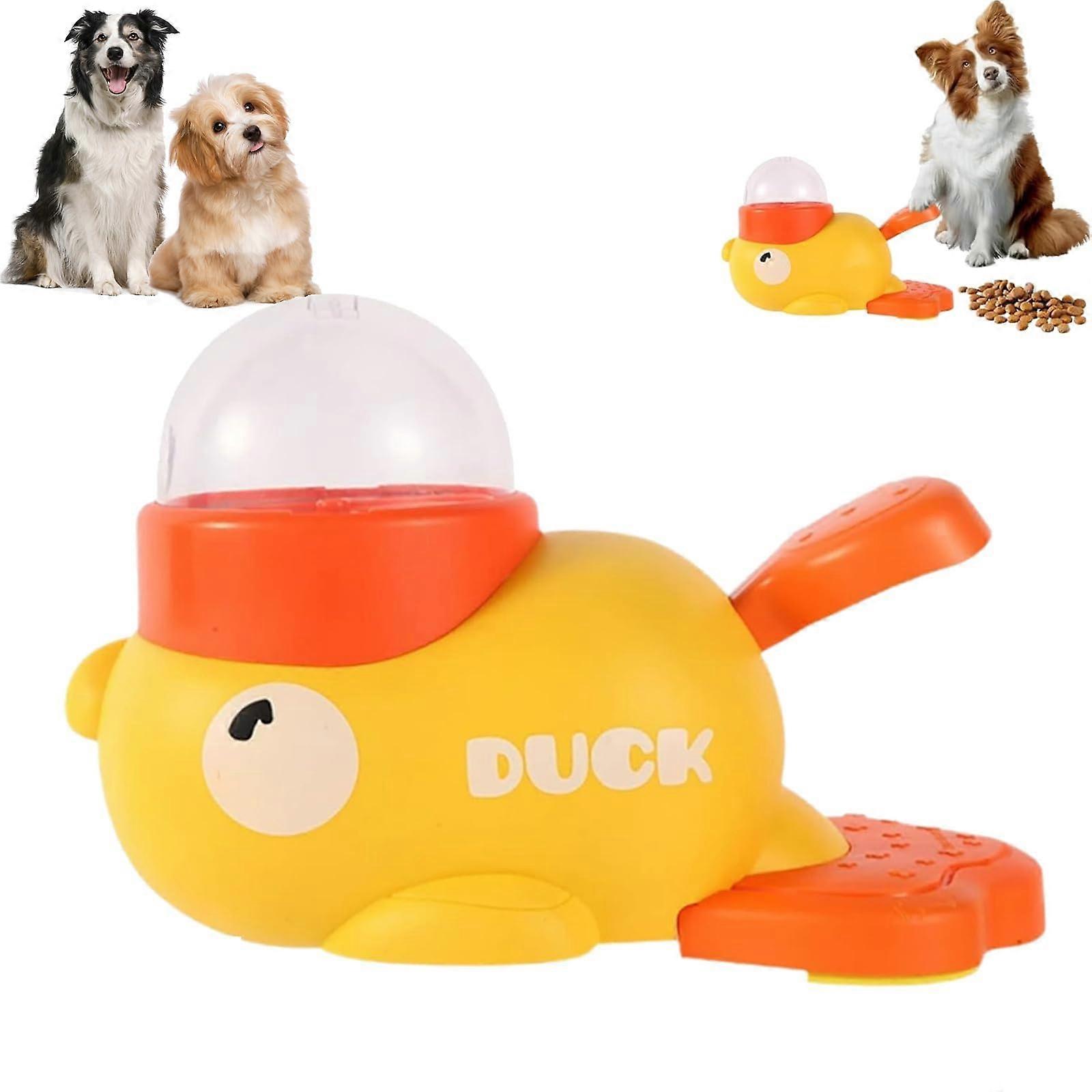Duck Shape Dog Slow Feeder Toy, Suitable for Pet Food Dispenser Cat Dog Interactive Snack Feeder, Colorful and Entertaining