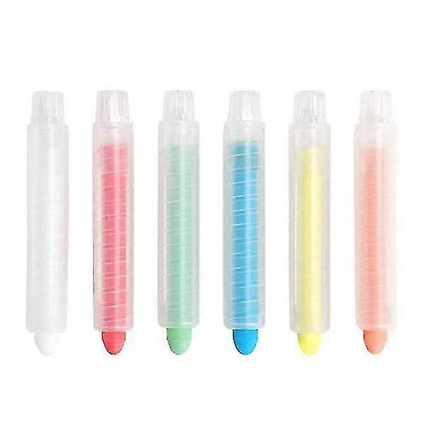 6pcs Craie sans poussière colorée Craie École de craie Craie Craie Craie