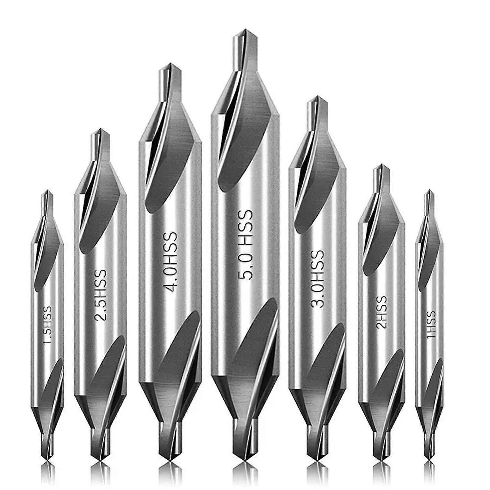 Multifunctional Countersinks Angle Bit HSS Combined Center Drills Wood Metal Hole Cutter Hole Opener Drilling Tools 1Pcs(6mm)