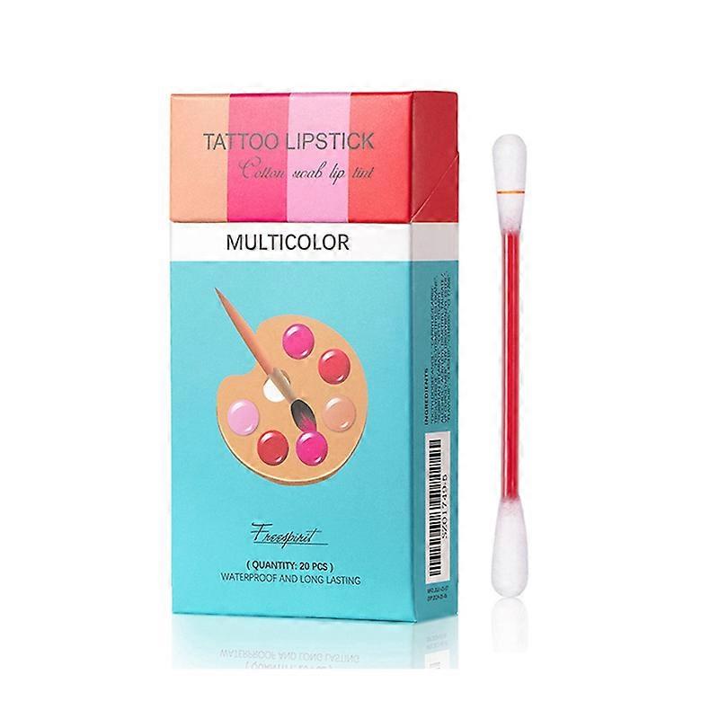  20 piezas/juego Lápiz labial Lápiz labial de algodón