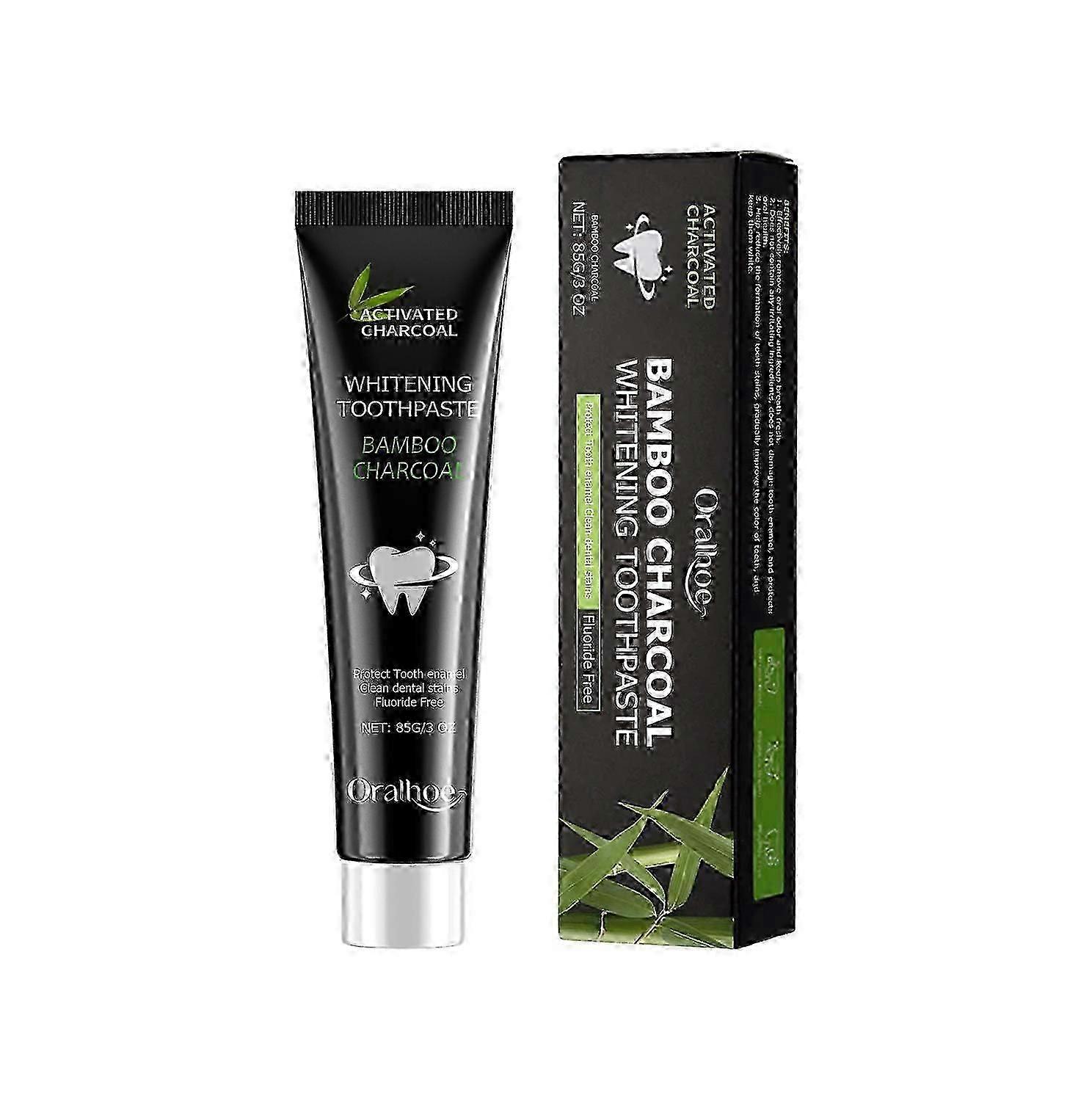 Oralhoe Bamboo Charcoal Toothpaste Freshen Breath, Brightening Teeth And Improving Yellow Tooth Stai