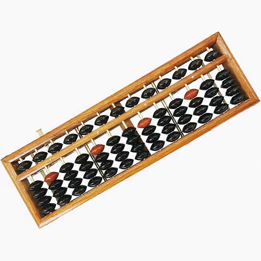 FusionTechX Abacus Counting Machine, 17-Bar Abacus, for Japanese Arithmetic, Brown