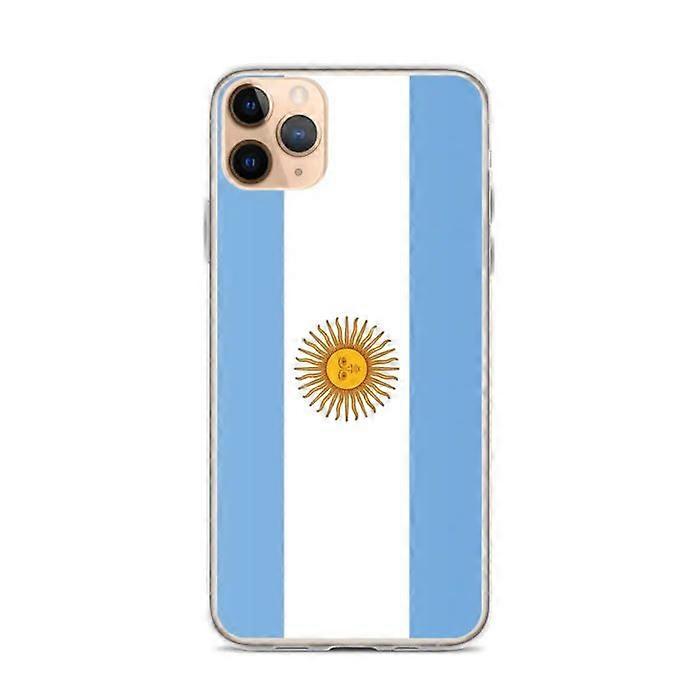 Phone case - PIXELFORMA - iPhone 11 Pro Max - Argentine Flag - Transparent plastic - TPU