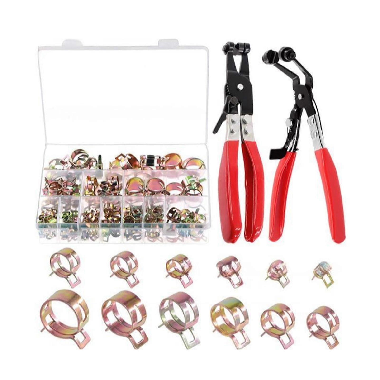 122Pieces Multipurpose Spring Steel Clamps With Rubber Lining Convenient for Boats Wiring and Assembly Applications