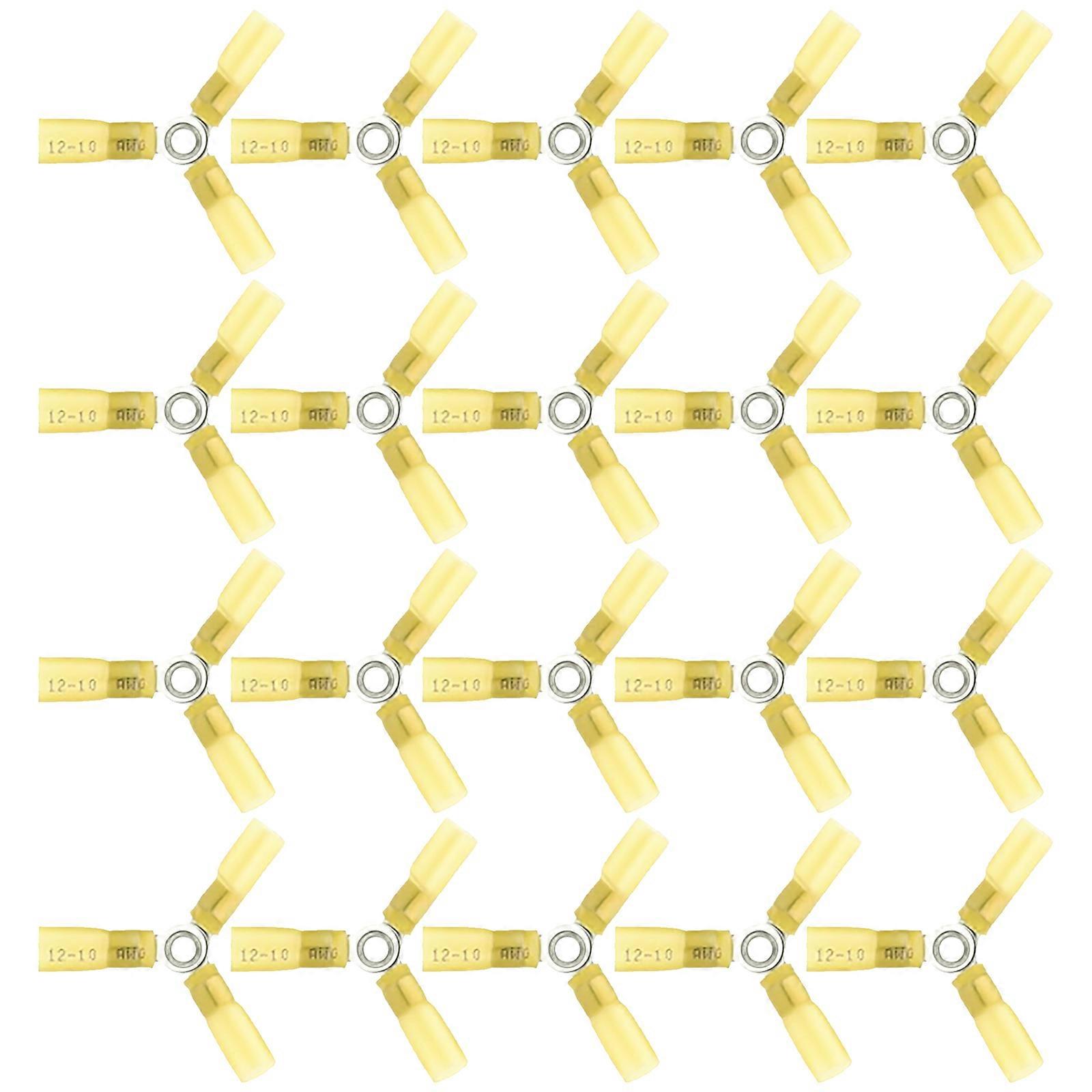 Portable Sturdy Brass Circular Wire Terminals Connectors Pack of 20 Set Accessory for Home and Office Electrical Use