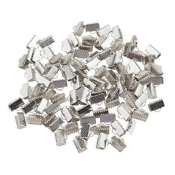 3x 100x Ribbon Pinch Crimp Cord Ends Ribbon Fastener for Jewelry Finding Craft