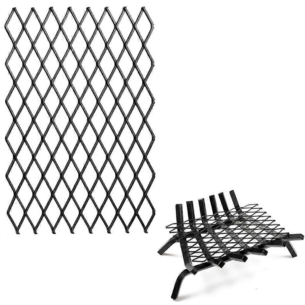 9.8x16.1 Inch Solid Steel Fireplace Grate Ember Retainer Mesh Keep Burning Embers from Falling