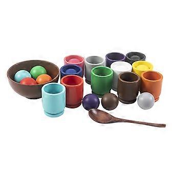 Matching Sorting Balls in Cups Montessori Color Classification for Math Toy