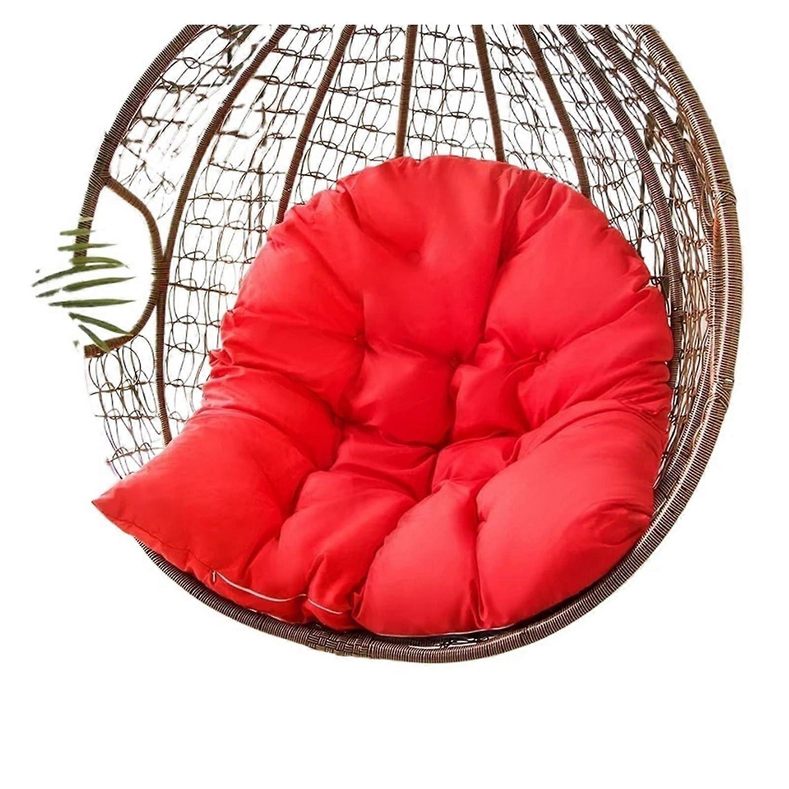 swing chair cushion hammock basket cushion, swing chair lounger cushion hammock hanging basket (Bright Red, Removable) Removable Bright Red