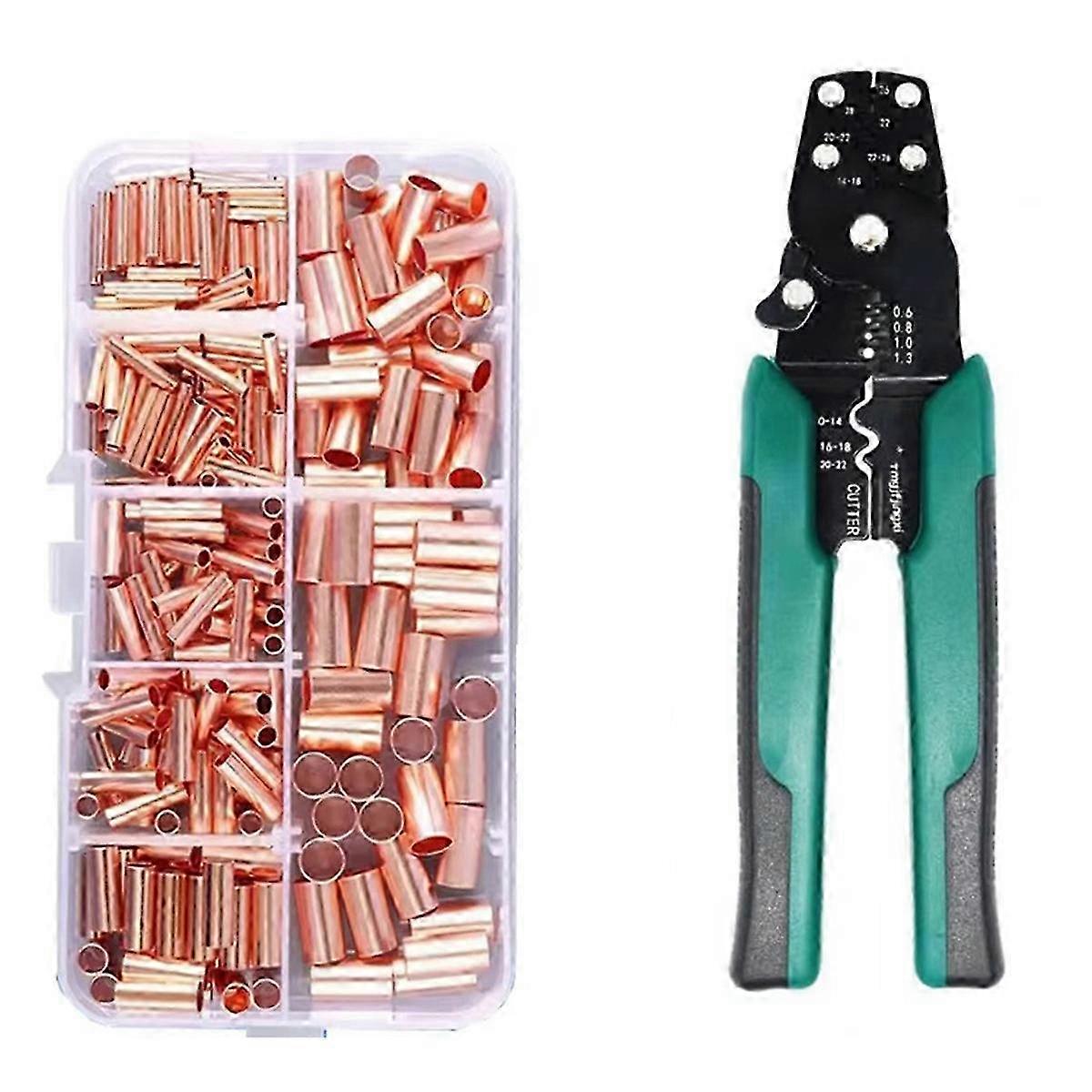 250pcs Multi-Function Mini Electric Terminal Crimping Pliers with Wire Stripping Cutting Hand Crimping Tool