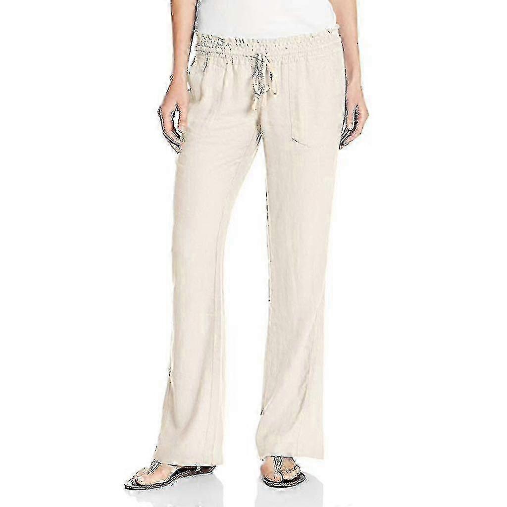 Pantaloni da donna in lino e cotone beach-ready