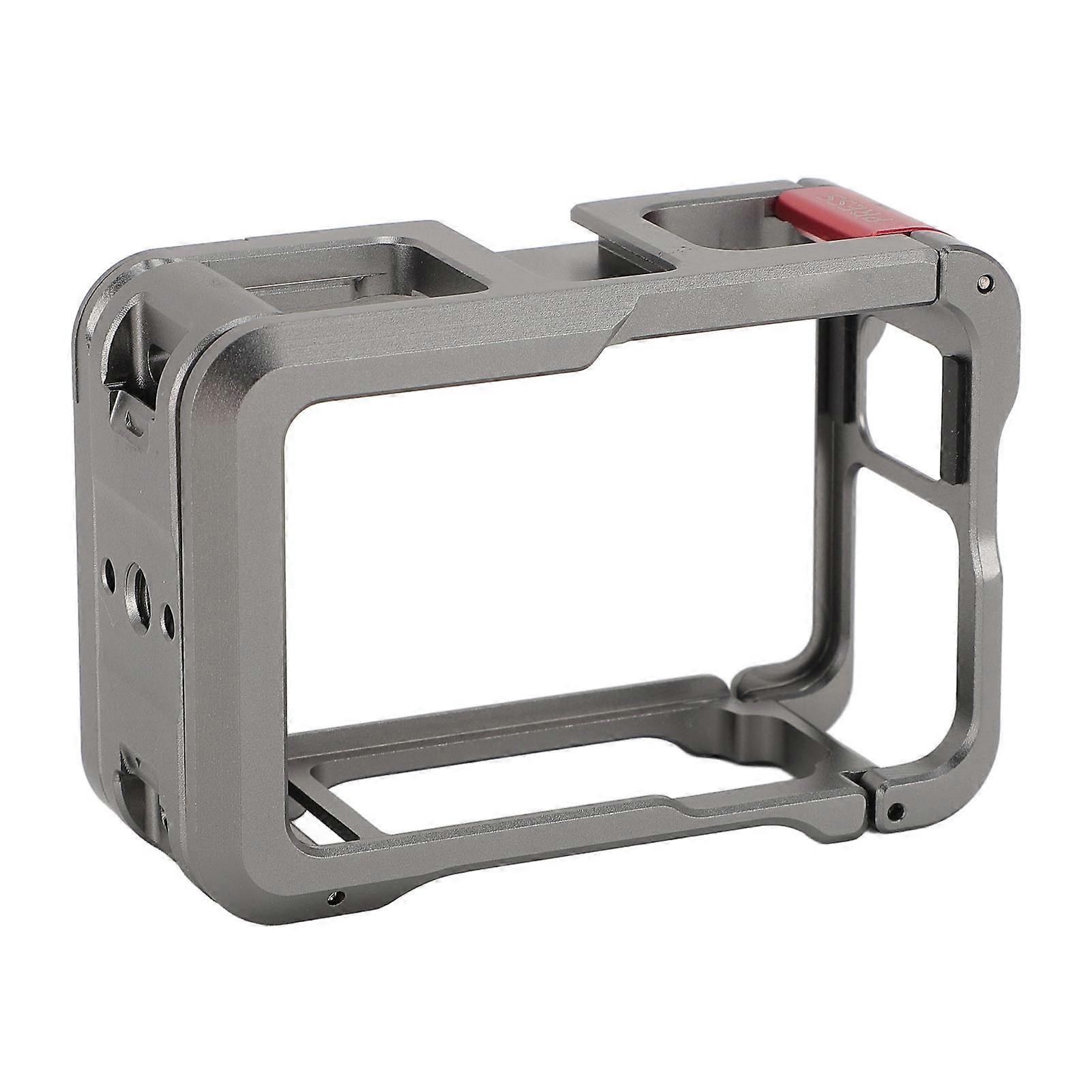 Action Camera Cage with Magnetic Base Anti Slip Pad Easy Disassembly Aluminum Alloy Protective Frame for OSMO ACTION 4 3 