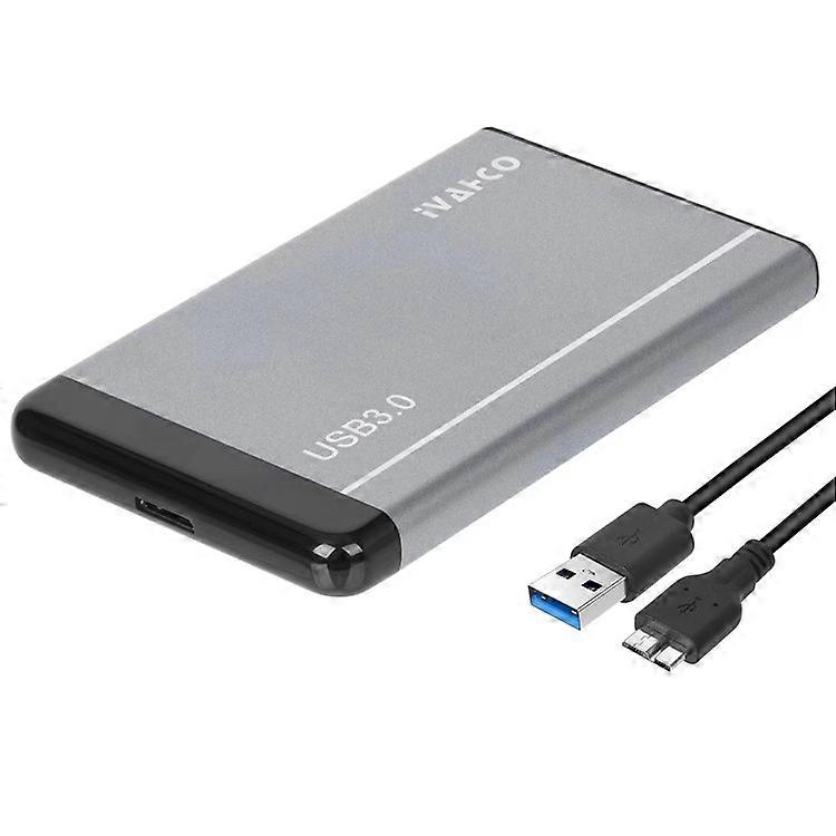IVAHCO 500GB 2.5" Portable USB3.0 Hard Disk Enclosure HDD External Case Hard Drive Box with Data Cable