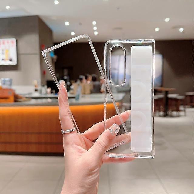 Wrist Strap Case For Samsung Galaxy Z Fold 3 4 Fold4 Ultimate Skin Feel Protection Handheld Folding Zfold3 Plain Cover