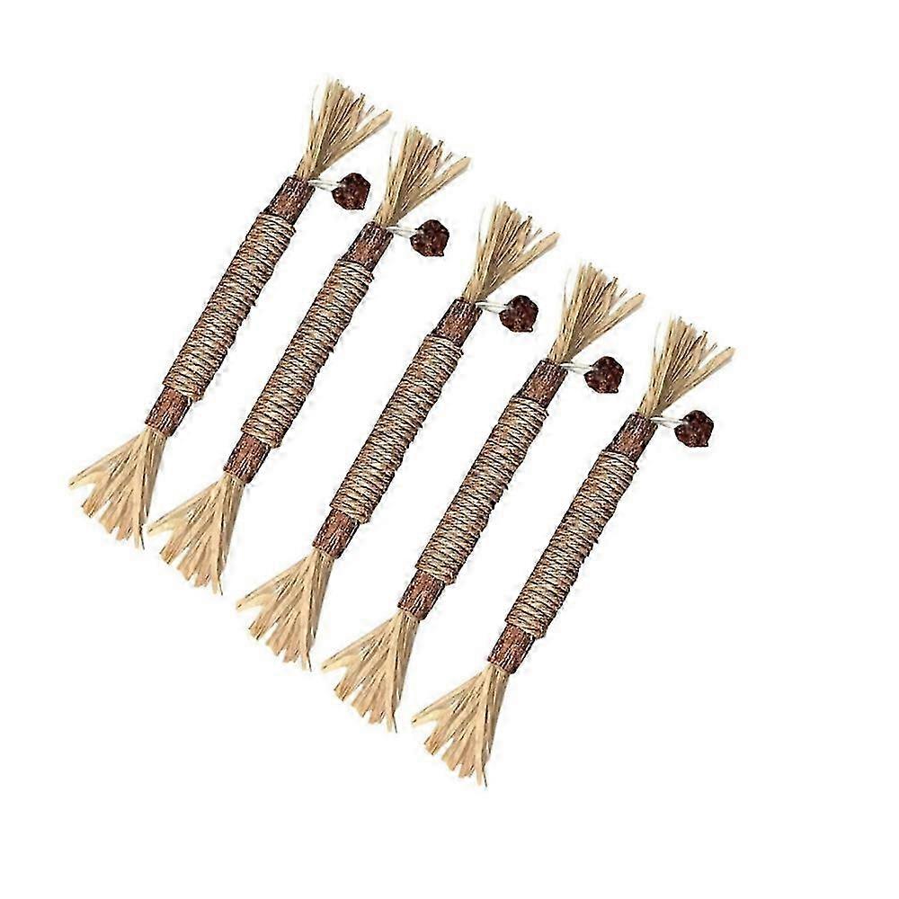 5-10X Silvervine Cat Chew Sticks for Kittens - Natural Catnip Dental Toys for Teeth Cleaning