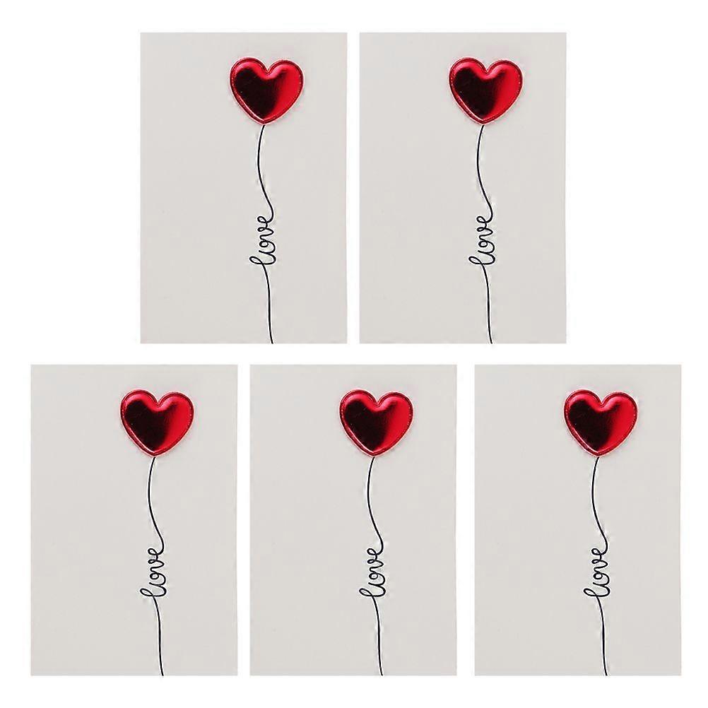 5 قطع بطاقات المعايدة عيد الحب رومانسية 3D عاشق بطاقات الرسائل