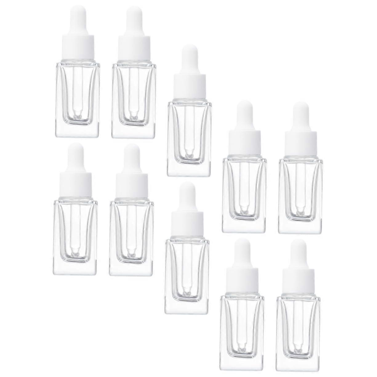 15ml clear dropper bottles for essential oils leakproof pipette bottles with 20 white plastic rings for aromatherapy and travel needs