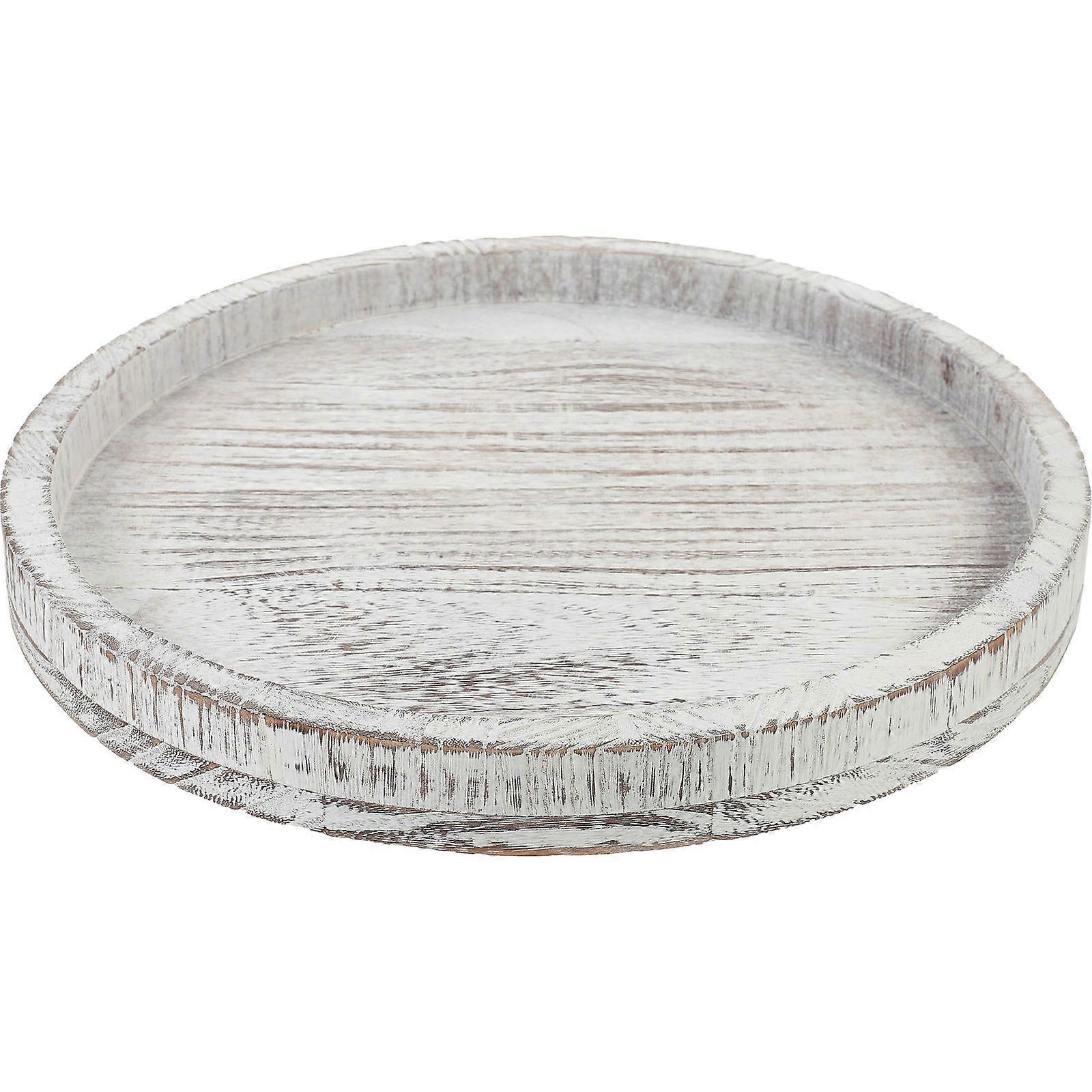 Handsome Round Wood Trays for Tabletops, Combining Beauty and Practicality