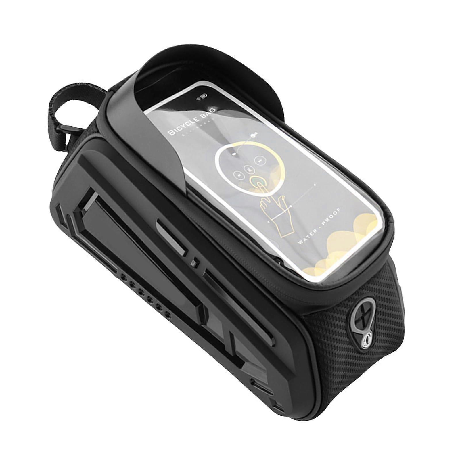 Durable Bicycle Handlebar Bag with Large Capacity, Scratch-Resistant Mountain Bike Top Tube Storage Backpack