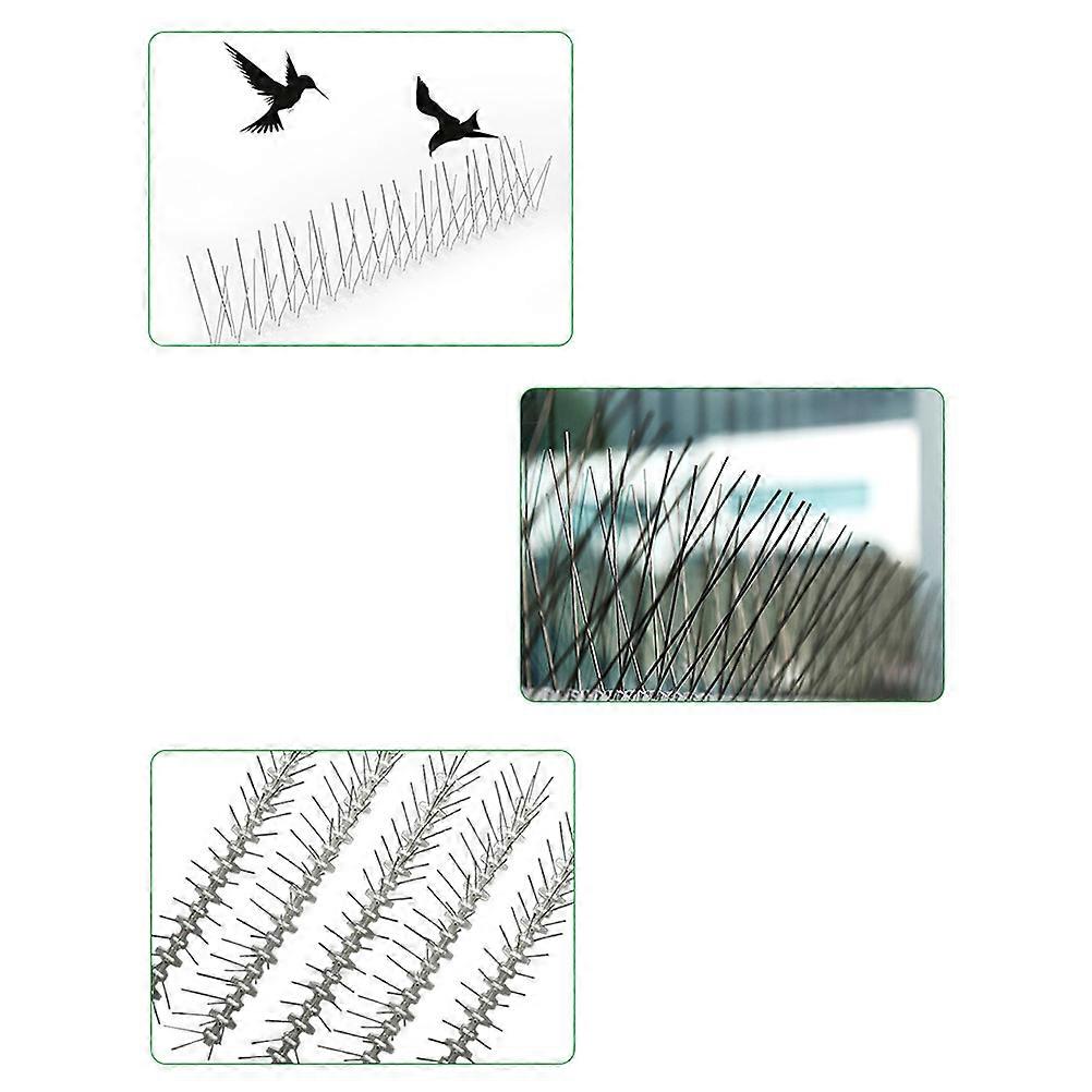 Stainless Steel Bird Spikes – Flexible Base Deterrent for Garden, Fence, Roof & Windows – Humane Bird Control for Woodpeckers, Pigeons, Starlings