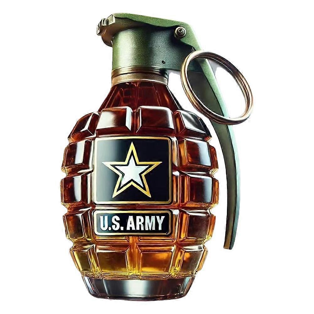 High borosilicate grenade shaped whiskey bottle