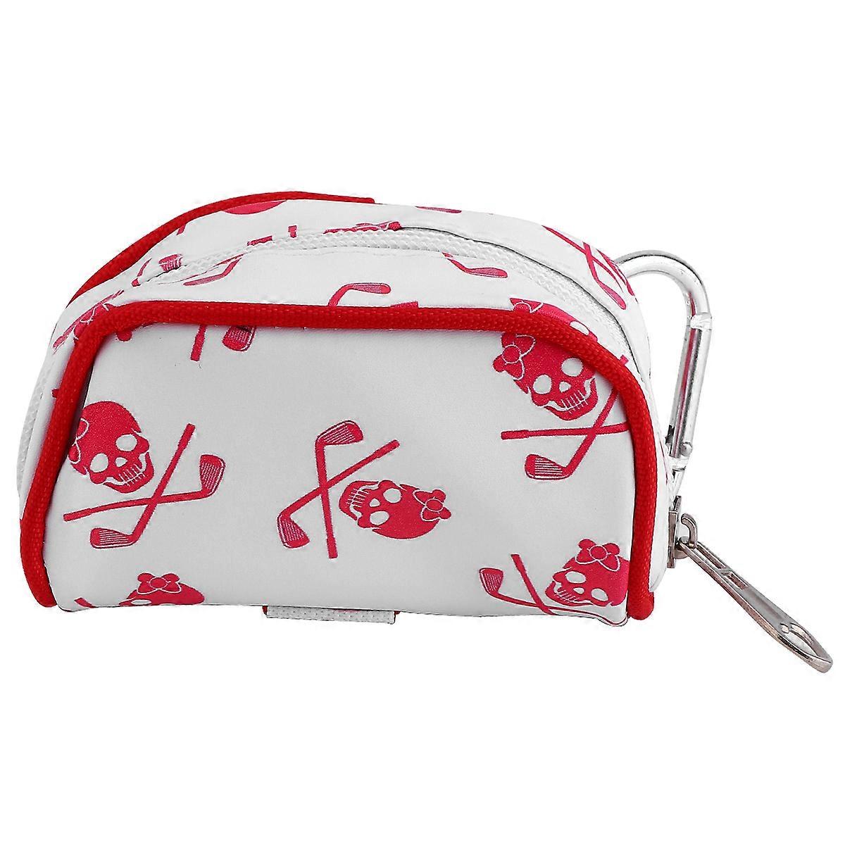 Small Pouch For Golf Accessories Men Portable Ball Storage Bag 1Pack Red