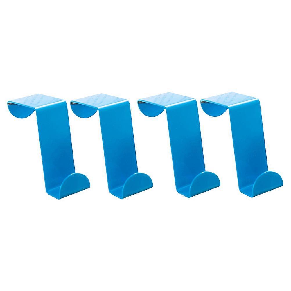 Door Back Style Coat Hooks Hanging Towels Blue 4Set Home Organization