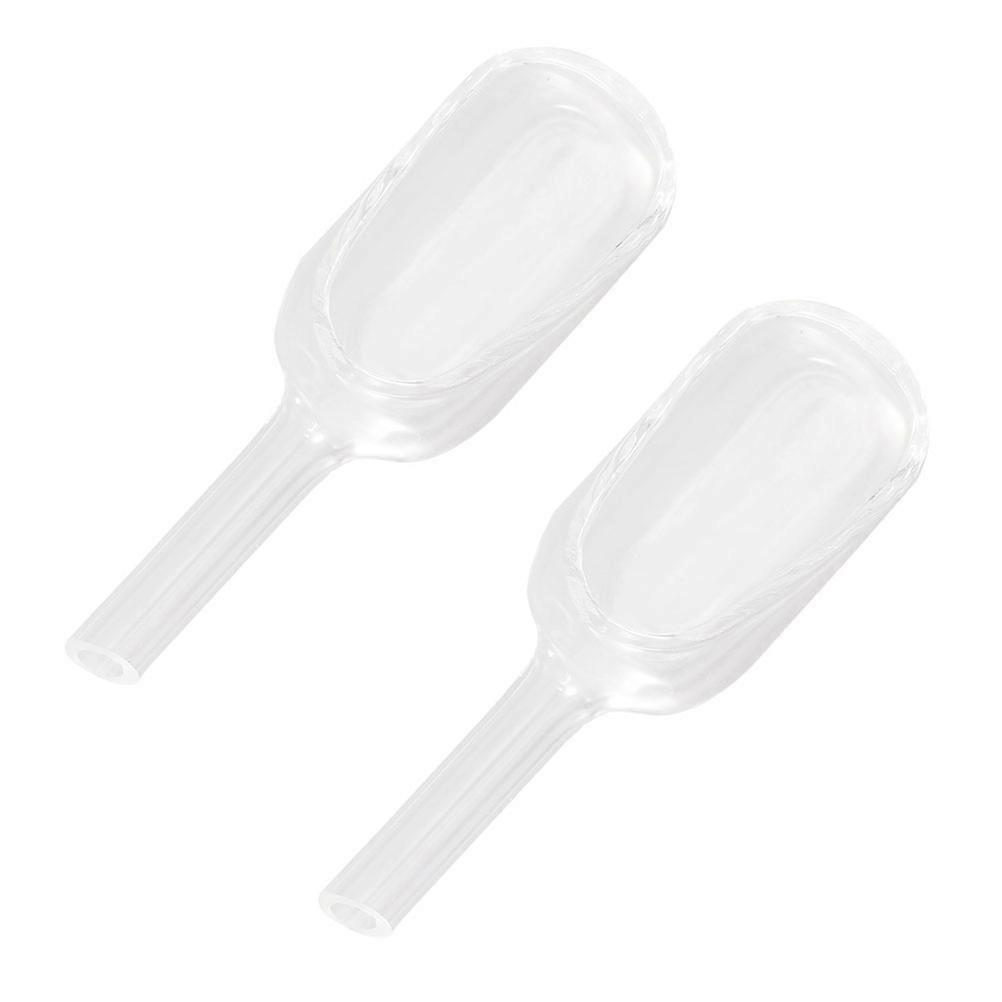 Teaspoon Measuring Scoop Practical Weighing Spoon Glass Weighing Tool for Laboratory Use Quantitative Transfer 2Pcs