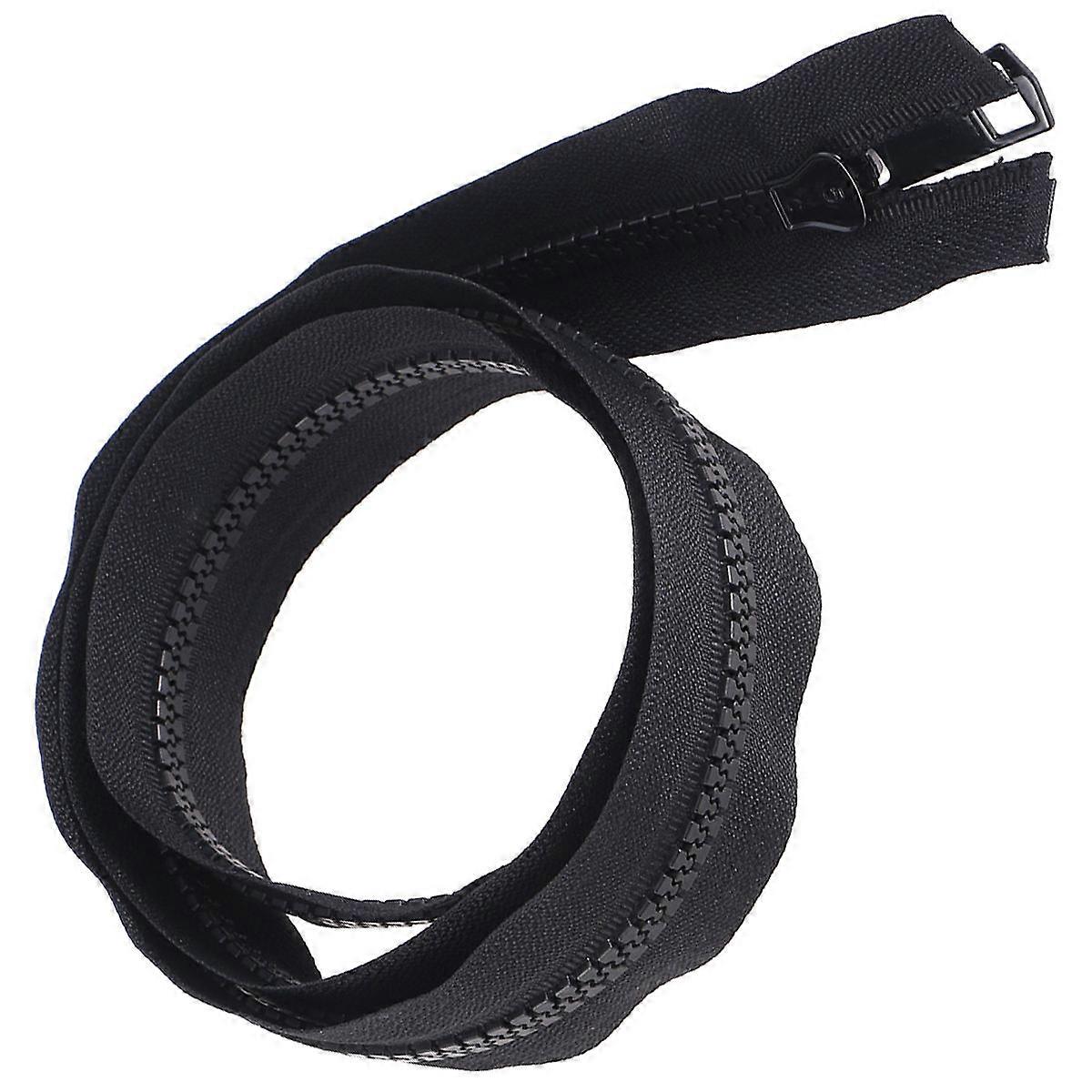 Dressmaking Zips Black Zippers for Sewing and Garment Tailoring 80.00X3.50X0.50cm Double-Open 1Pcs