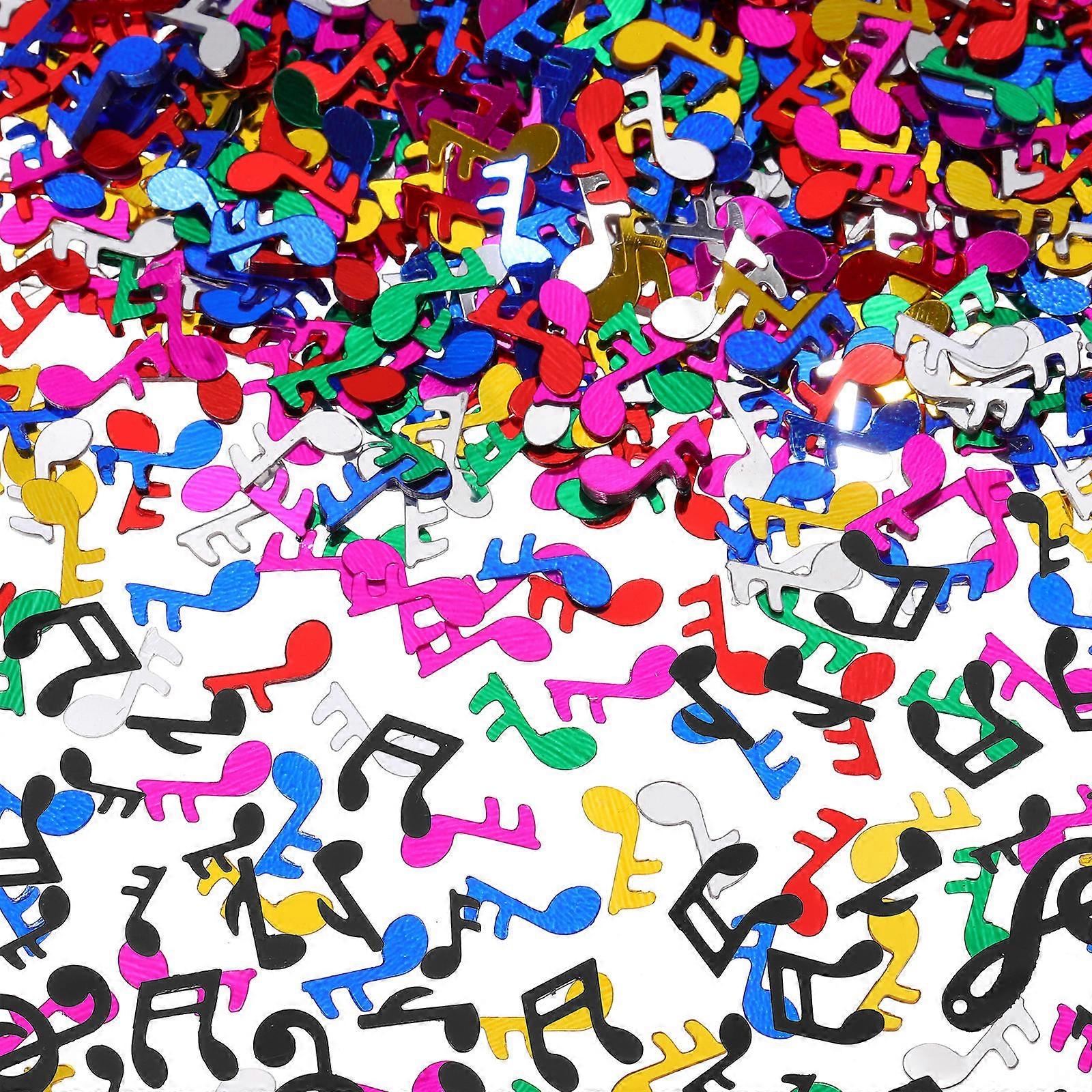 Music Note Table Scatter Party Confetti Decorations Black Colorful 1.00X0.50X0.10CM Table Decoration 8 Sets