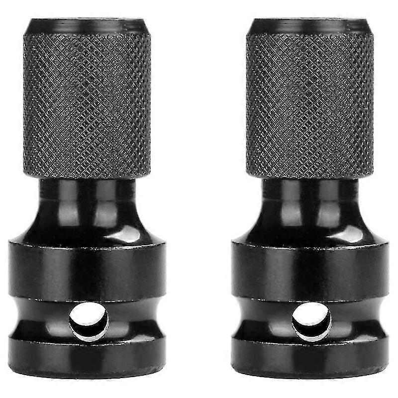 2Pcs 1/2" to 1/4" Hex Socket Adapter Quick Release Impact Driver Bit Converter