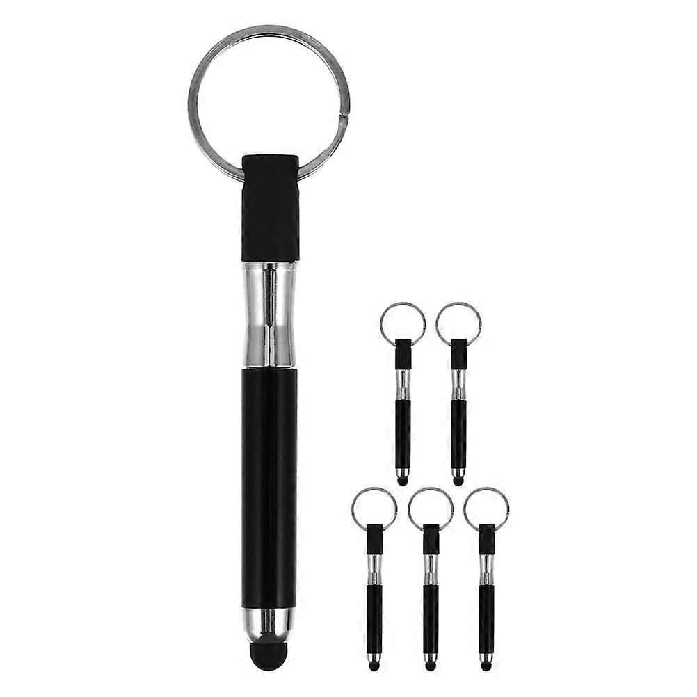 6pcs Cute Keychain Touch Pen Stylus for Tablets & Phones – Durable Capacitive Pen for Mobile Devices, Versatile Keyring Accessory