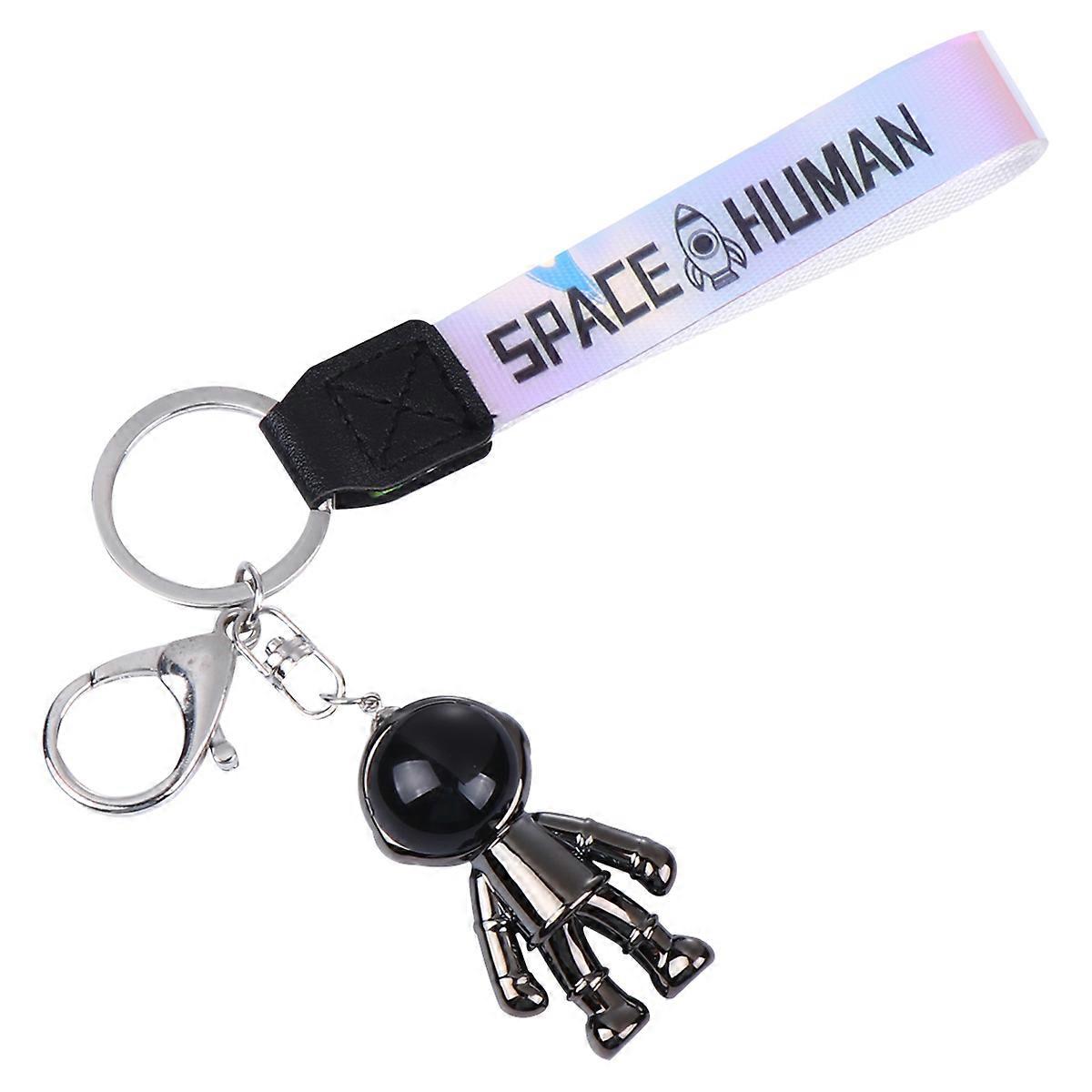 Keychain For Bag Astronaut Shaped Pendant In Grey Acrylic 1Pcs