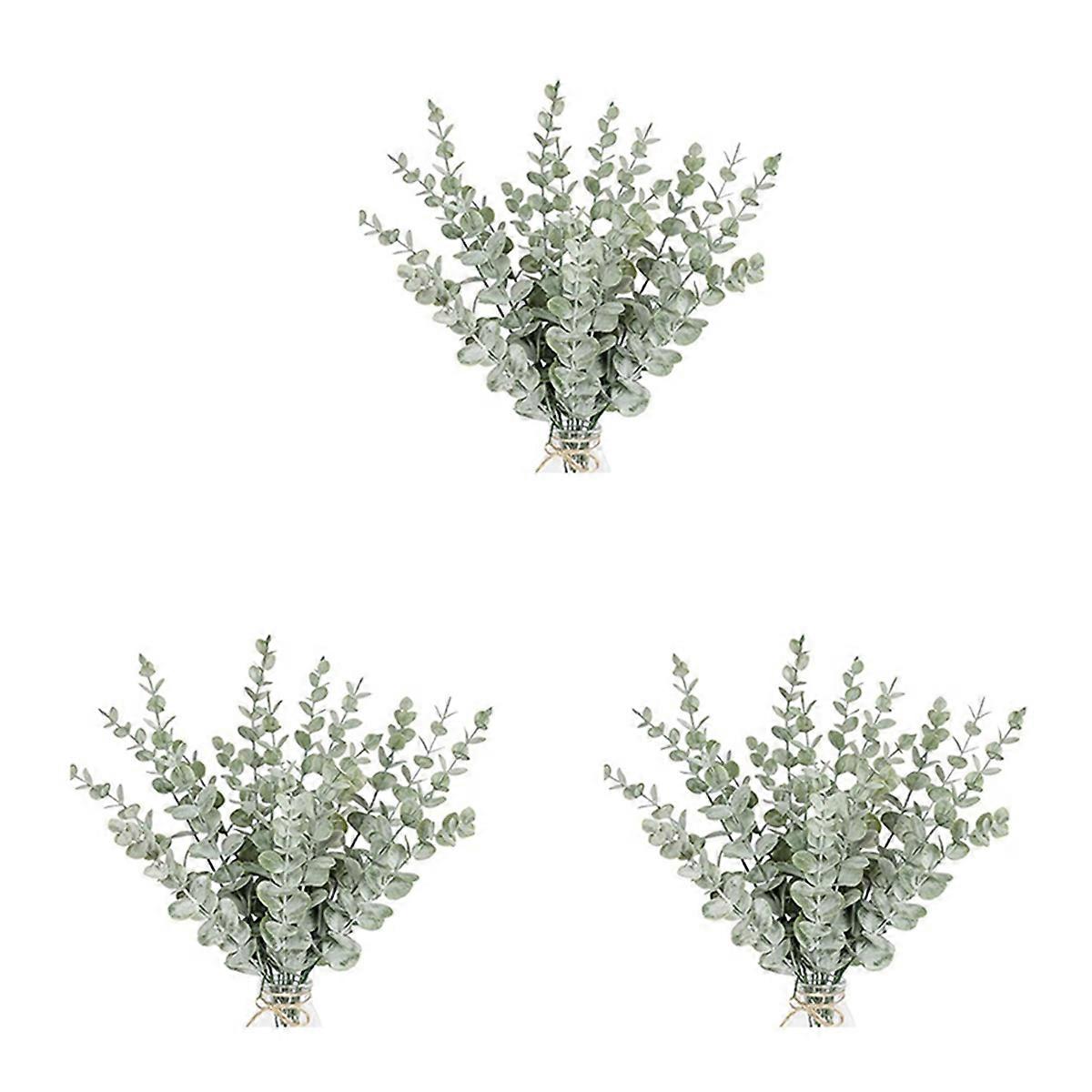 36 Pieces of Eucalyptus Stems Artificial True Gray Leaf