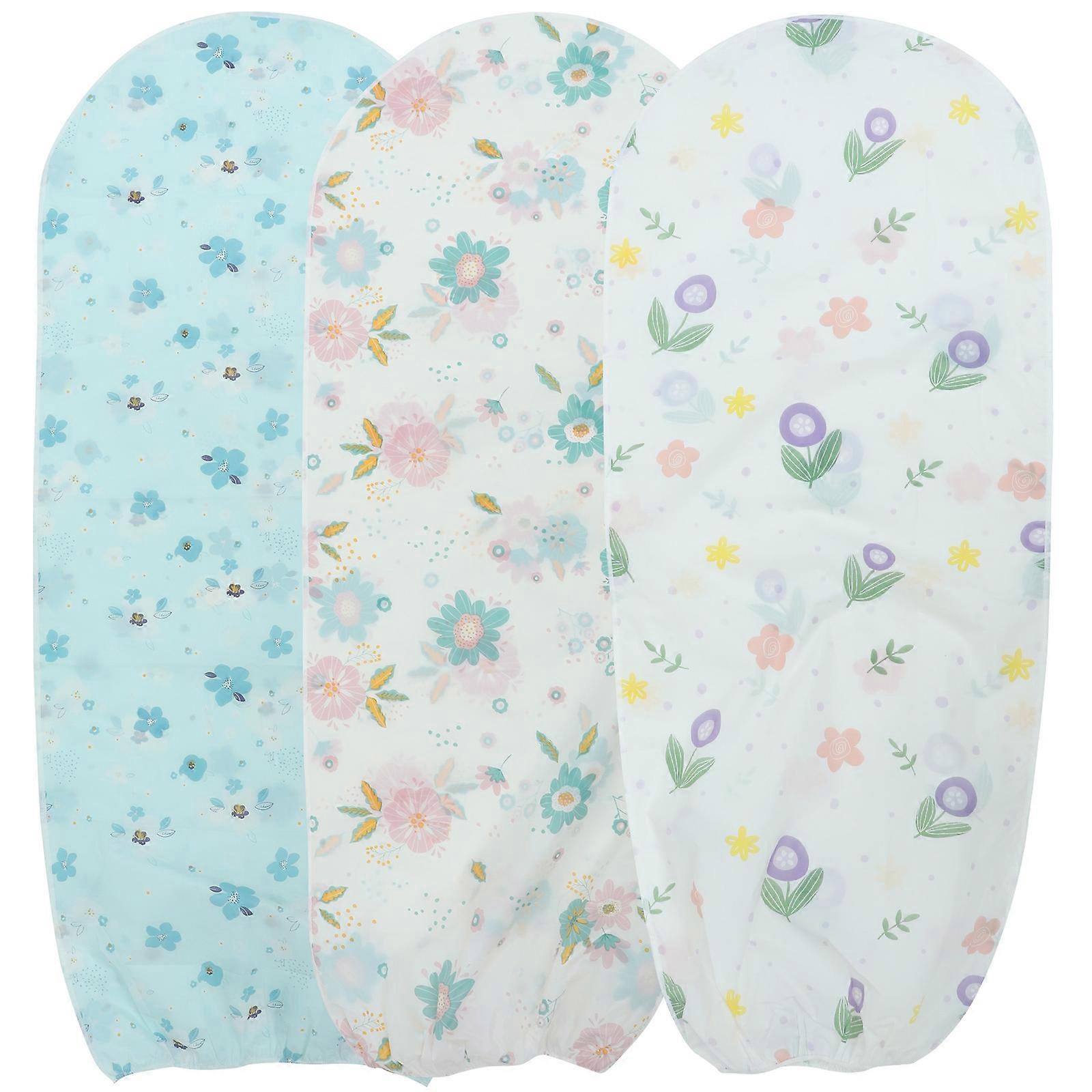 3pcs Decorative Printed Fan Cover Reusable Protective Shield for Standing Floor Fans Easy Installation Dustproof Home Use Stylish Floral Design