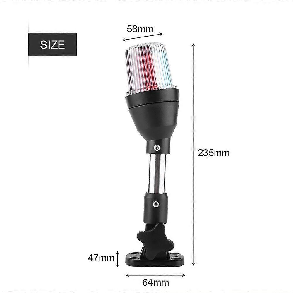 Adjustable Boat Yacht Signal Light, Folding Stern Anchor, LED Navigation Lamp