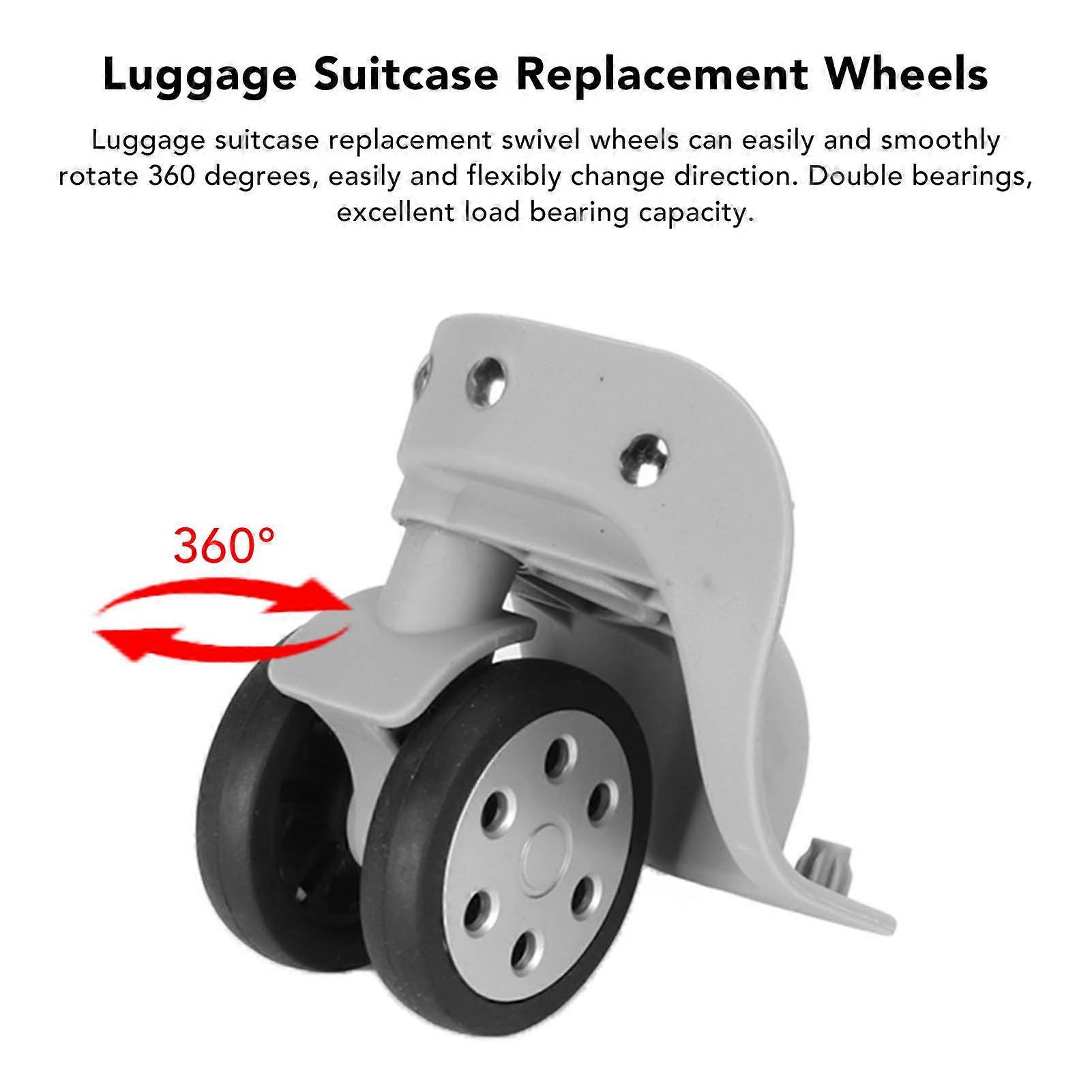 Replacement suitcase wheels, universal swivel casters with large hole, silent, for repair and replacement