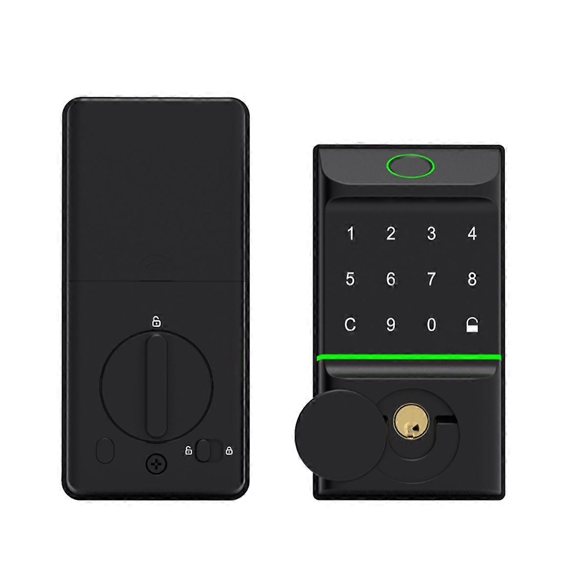 Tuya Smart Door Lock Fingerprint Door Lock Password Fingerprint IC Card Key APP Remote Eletronico Di