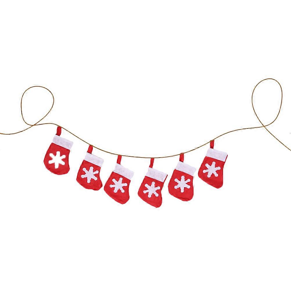 Bunting Decorations Christmas Stocking Banner Festive Atmosphere Creation 300x13.5cm Red 1 Set