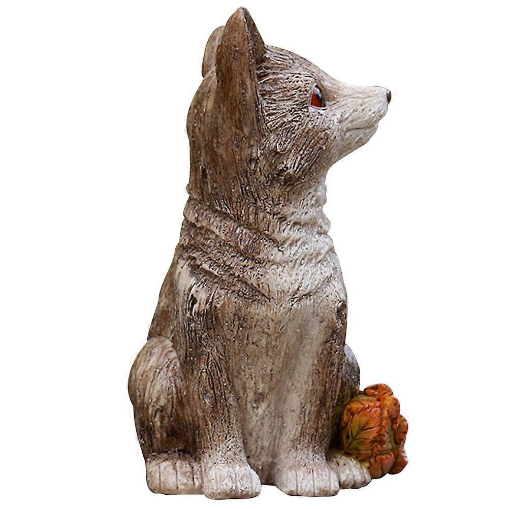 The **Resin Garden Fox Ornament** is a charming decorative statue designed to enhance both **indoor and outdoor spaces**. Here's a detailed overview
