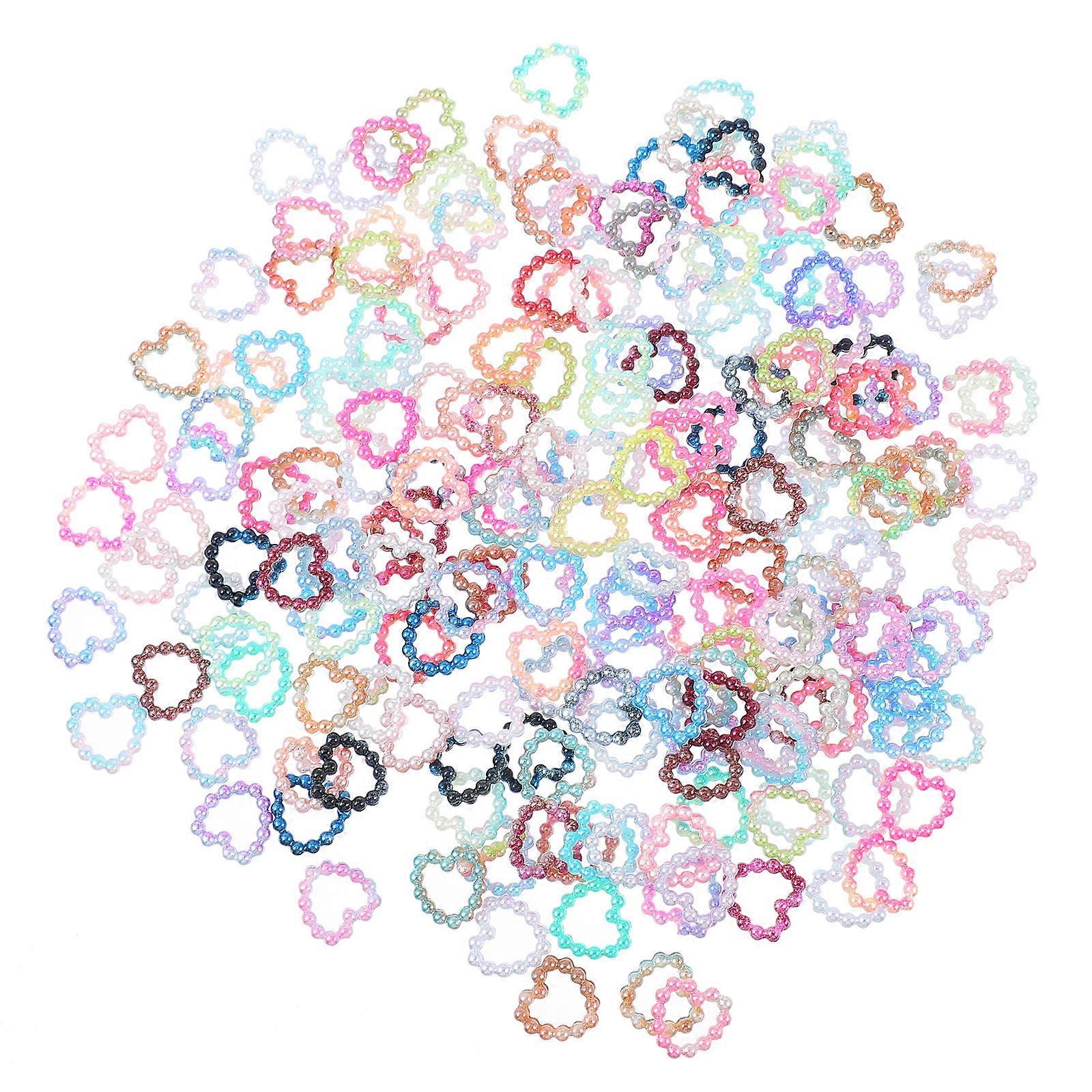 Charms For Jewellery Making Imitation Pearls Resin Beads Diy Accessories Assorted Color 1X1X0.2CM 200Pcs