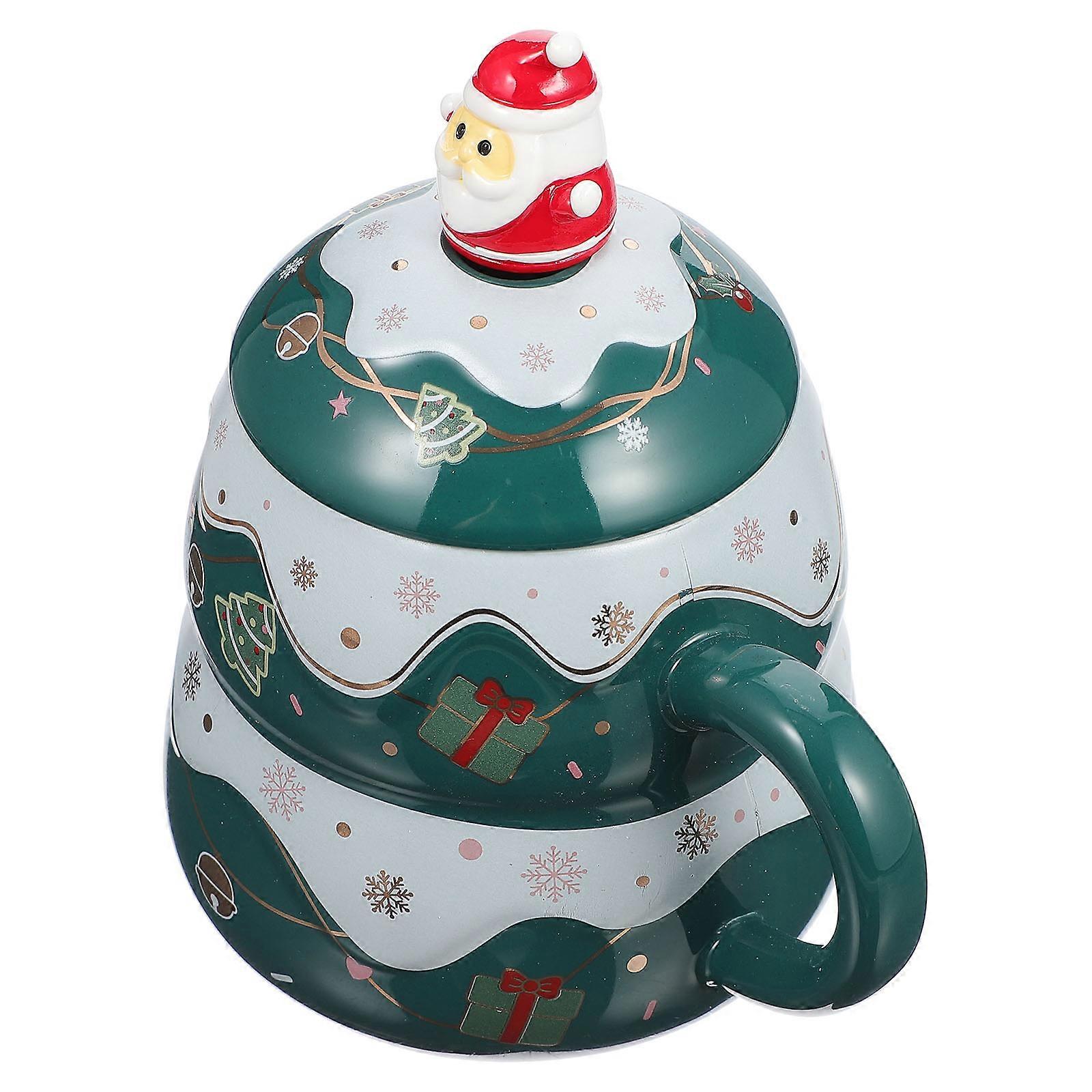 Porcelain Mug Creative Ceramic Cup For Home Users Green Color 500ml 1 Set