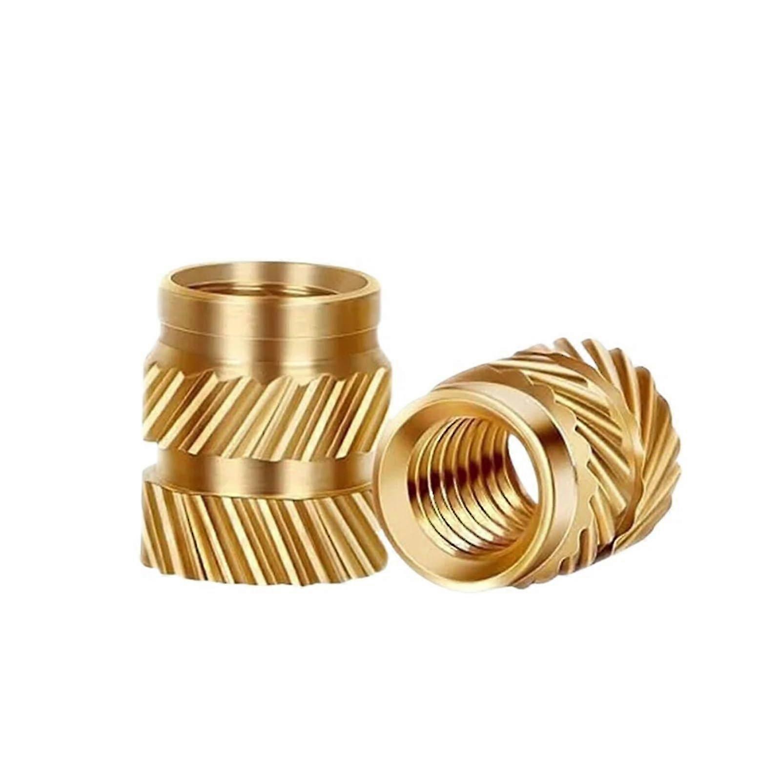 Brass Recessed Knurled Threaded Nuts Compatible with Various Sizes M1, M1.4, M1.6, M1.7, M2, M2.5, M3, M4, M5, M6, M8