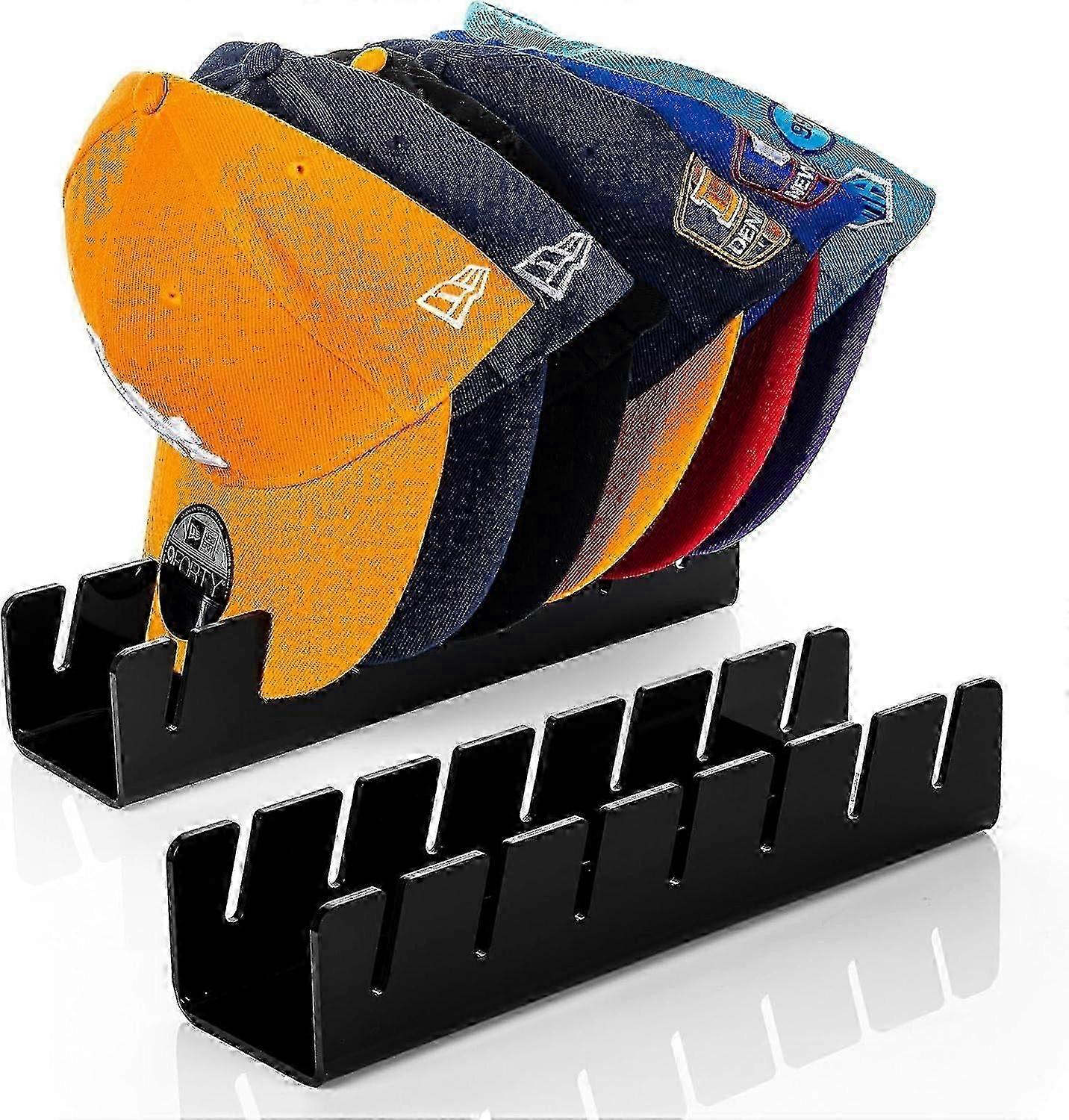 عرض قبعة البيسبول وحامل منظم - 2 قطعة ، لا يوجد حامل أكريليك مثبت لغرفة النوم ، خزانة الملابس ، خزانة الملابس