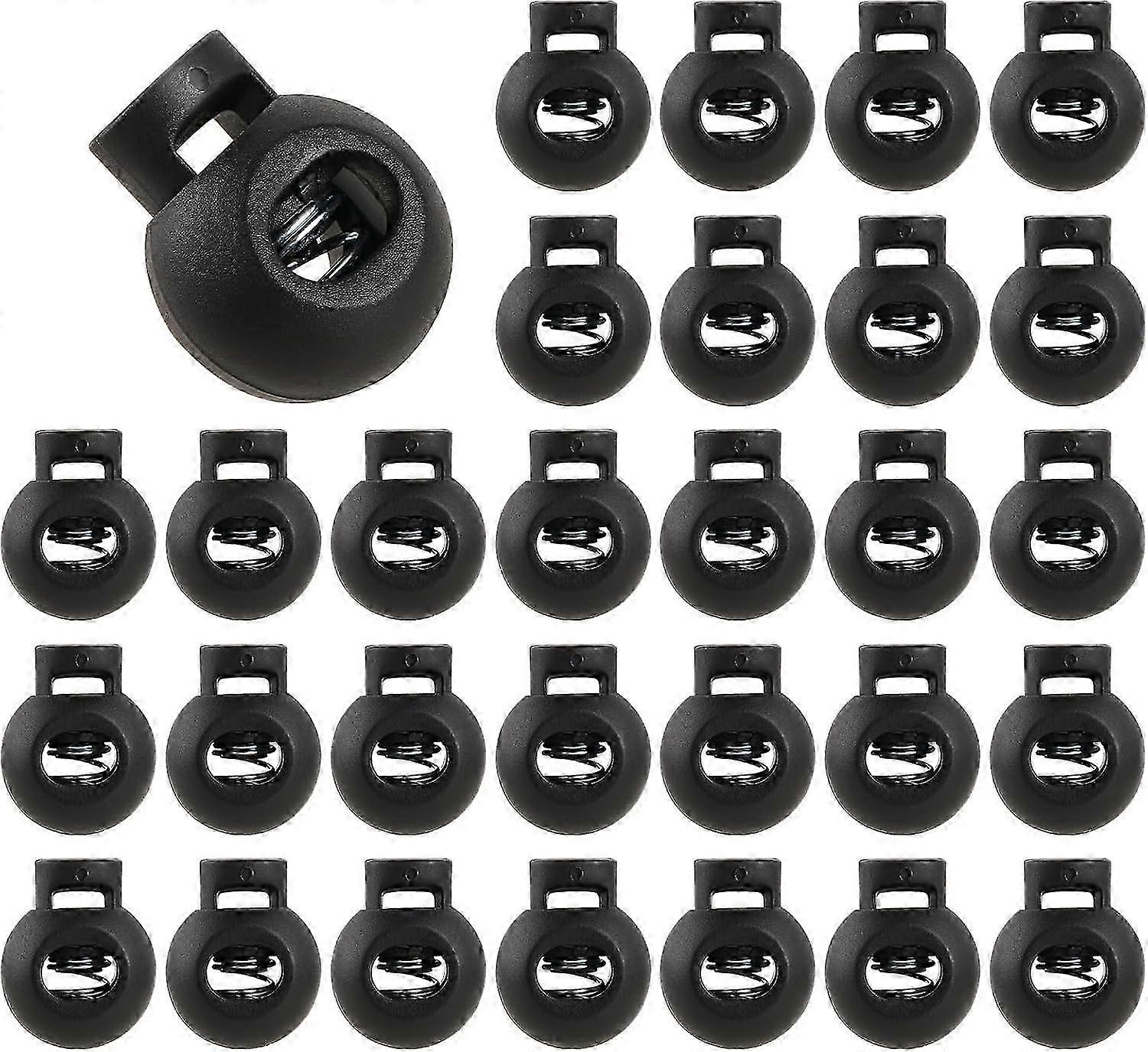 75 Pcs Adjustable Round Plastic Cord Locks Suitable for Drawstrings and Shoelaces