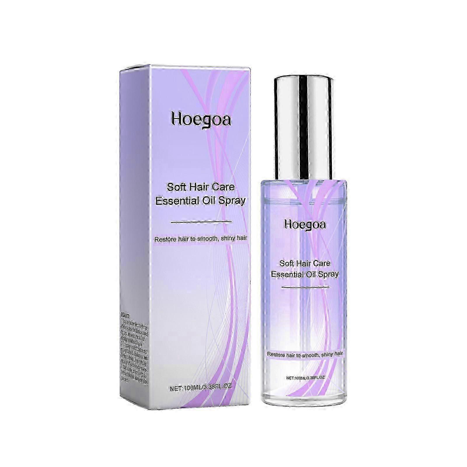 Soft Hair Care Essential Oil Spray, Hair Soft Essential Oil Spray, Smoothing Hair Oil Spray for All Hair Types - Gently Nourishes Split Ends, Frizzy H