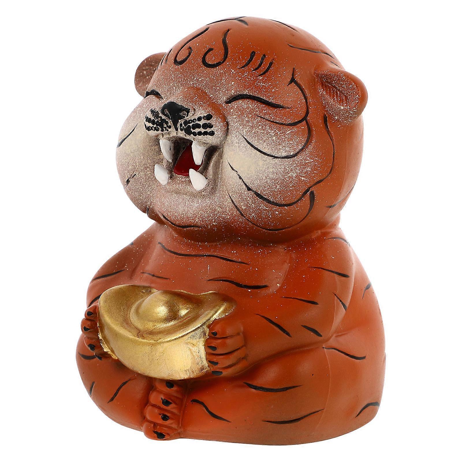 Animal Shaped Money Box Tiger Modeling Creative Design Tabletop Decoration 1Set