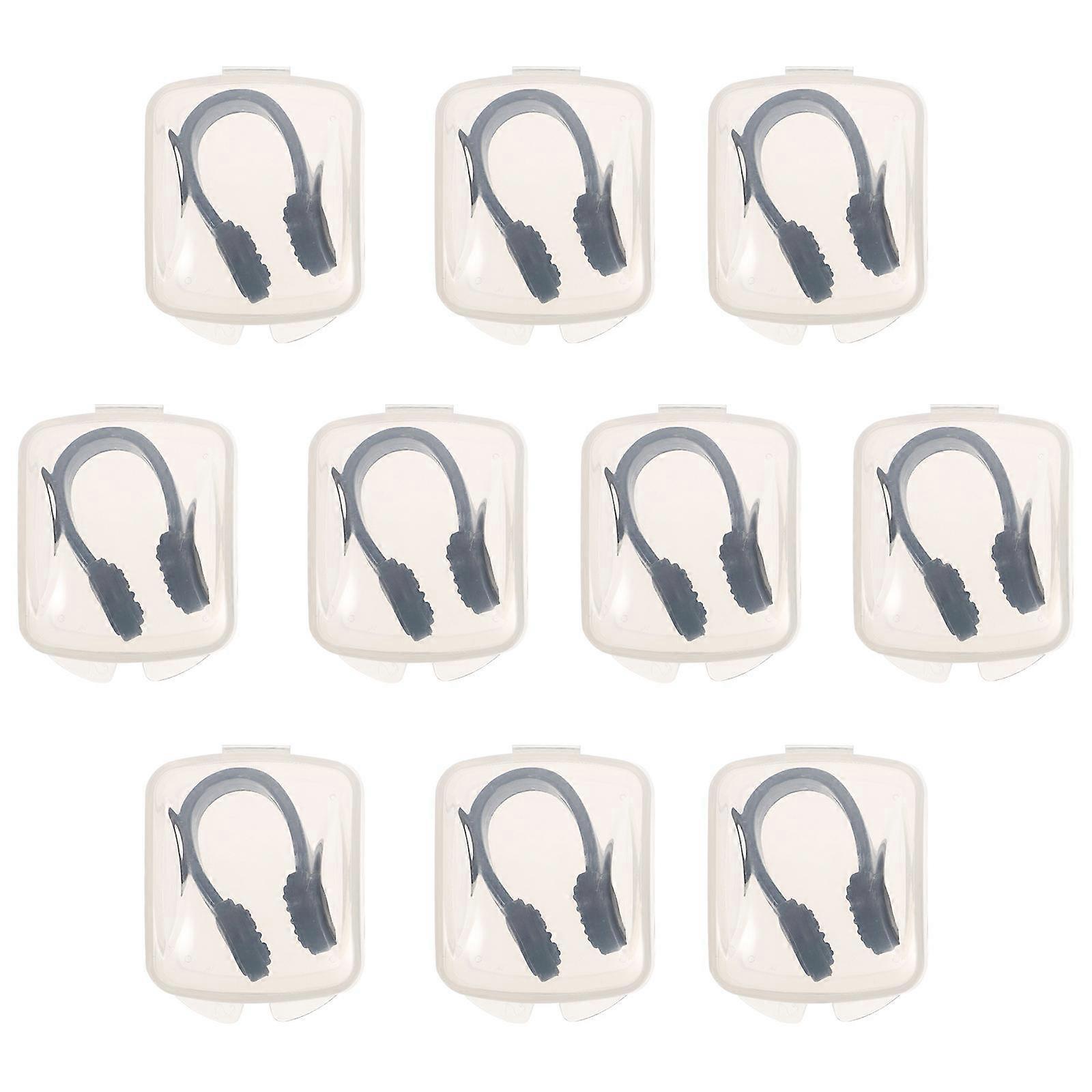 Swimming Nose Clips for Beginners 10 Pieces Black Durable Reusable Perfect for Swimming Pool Use