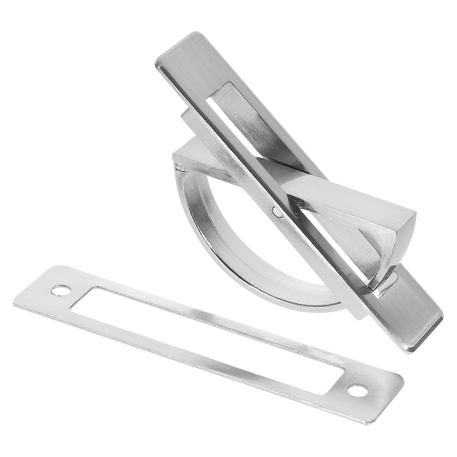Hidden Cabinet Handles Closet Hidden Handle Multipurpose Design Wardrobe Cabinet Handle Silver 1Pack