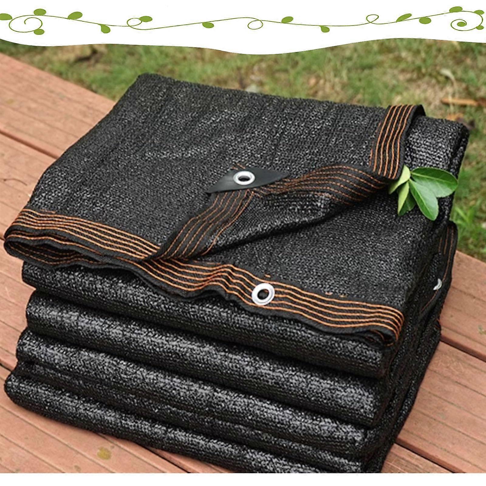 Shade Net Black 1x4m 75% UV-Resistant Mesh Outdoor Garden Plant Shade Cloth with Eyelets Rectangular Awning